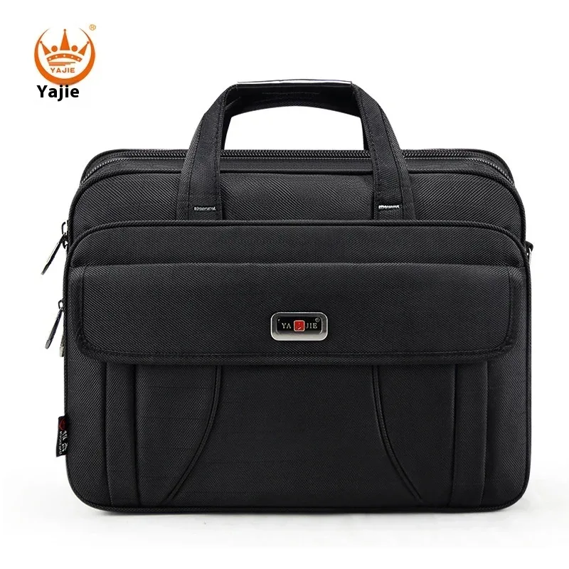 porte-documents en toile imperméable pour hommes d'affaires, grande capacité, sac pour ordinateur portable de 15.6 pouces, sac de travail, sacs d'affaires, sac de bureau officiel