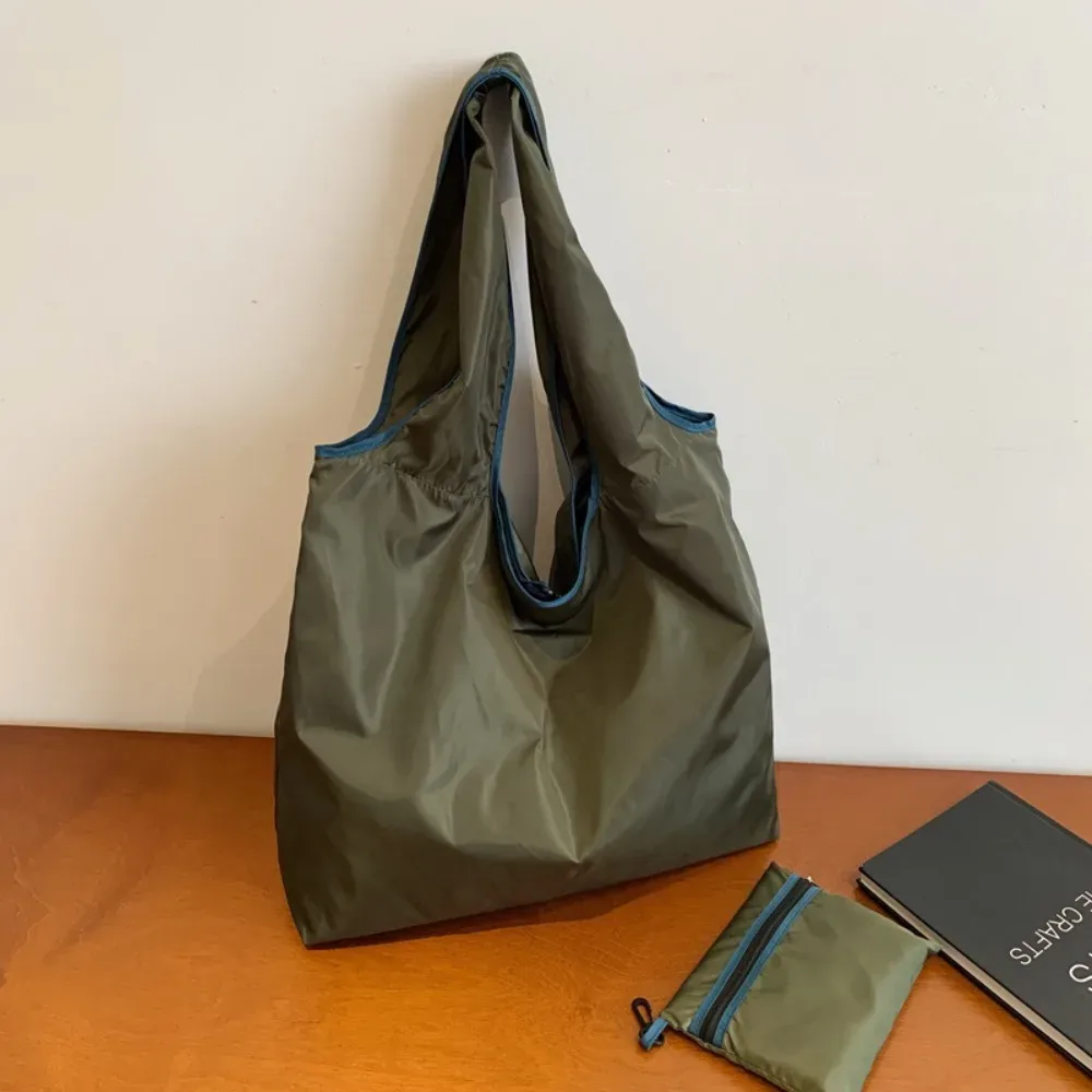 sac pliable ~ sac à main pliable, sac de shopping imperméable, sac de rangement pour épicerie, grande capacité, portable, écologique.