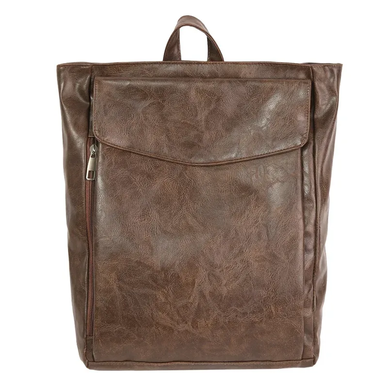 nouveau sac à bandoulière pour hommes, tendance européenne et américaine, sac d'ordinateur rétro souple et décontracté, sac de mode street joker pour étudiants.