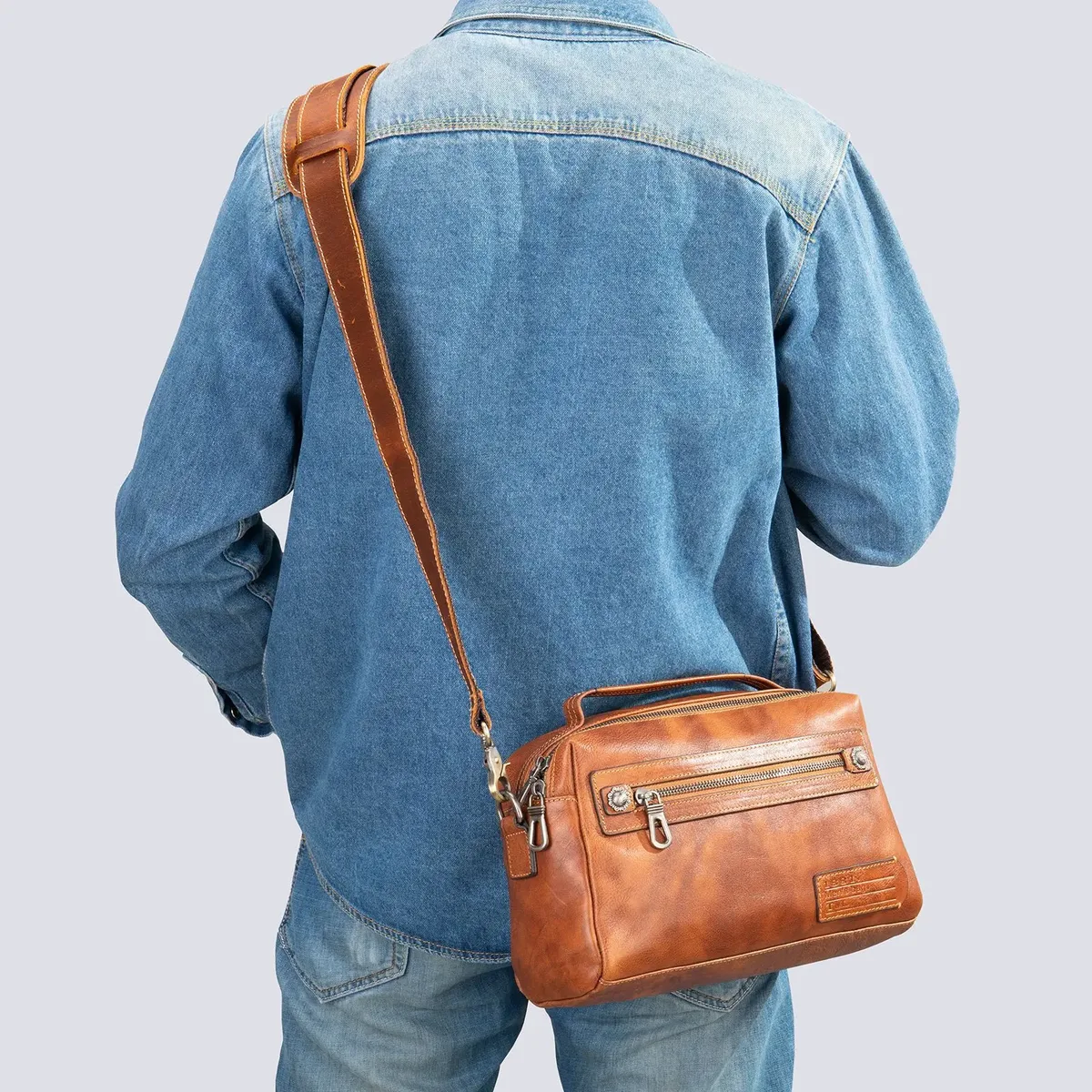 sangle en cuir vintage pour sac à bandoulière, longue sangle réglable pour sacs messager, sangle de sac pour hommes