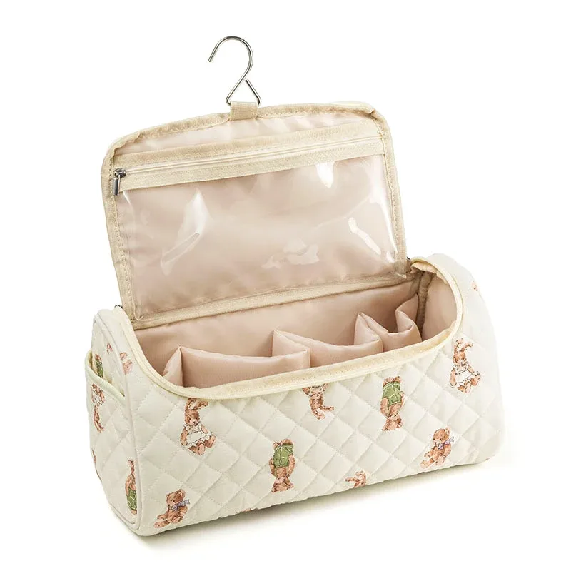 étui de voyage matelassé pour airwrap, sac de voyage pour outils capillaires en coton, sacs de rangement suspendables avec crochet de suspension