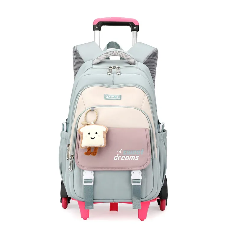 sacs à dos scolaires à roulettes sacs d'école pour filles sac à roulettes avec roues sac d'école orthopédique étanche sac à dos à roulettes pour étudiant