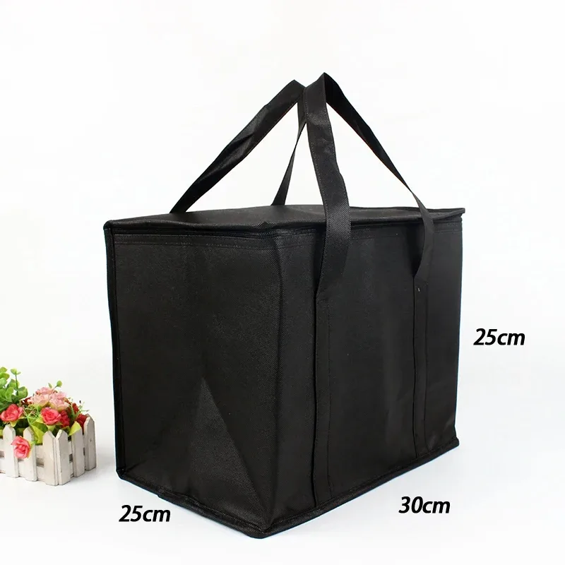 sac isotherme pliable en aluminium imperméable, sac de pique-nique portable, sac de livraison de nourriture, sac de rangement
