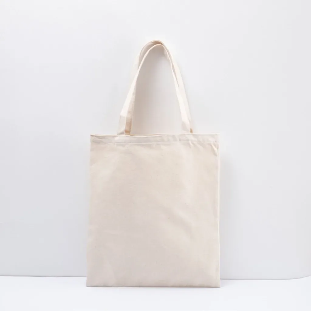 sac fourre-tout vierge en toile de coton souple pour emballage cadeau, création artistique étudiante et articles de magasin