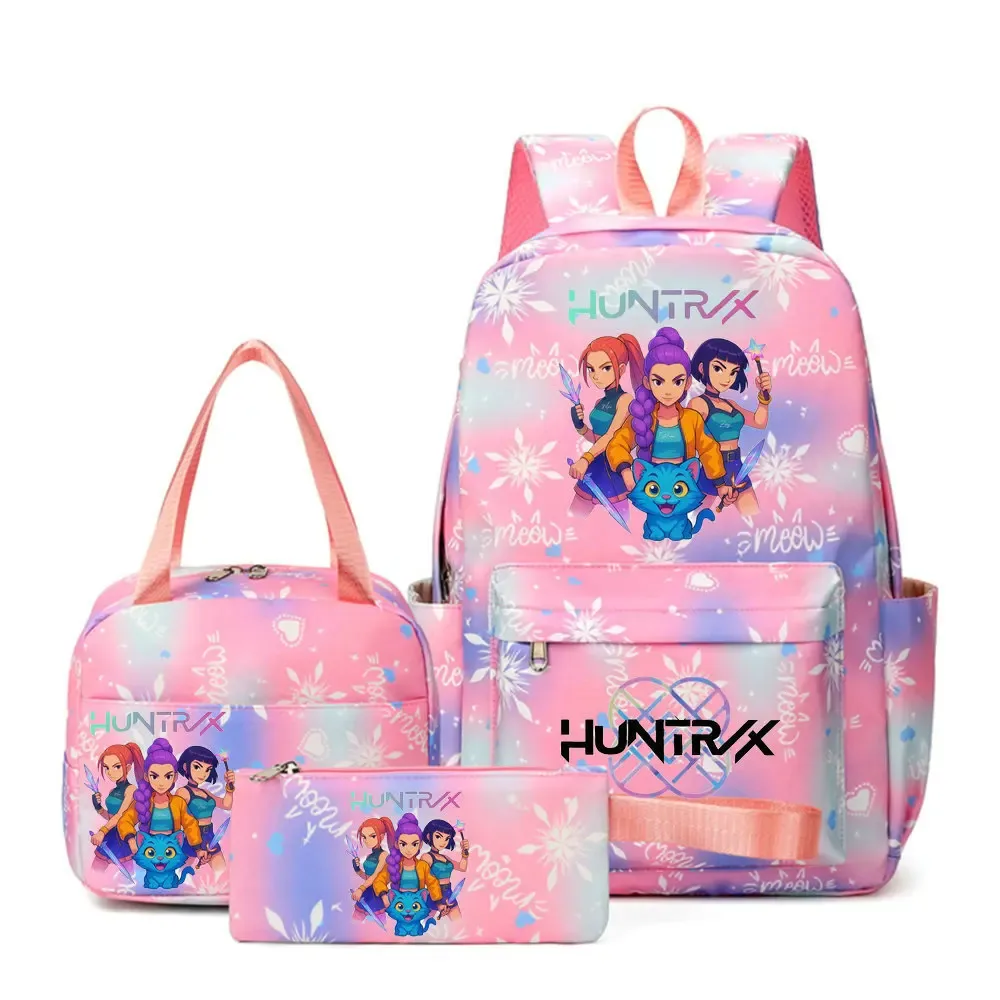 sacs d'école imprimés kpop demon hunters pour enfants, sacs à dos pour ordinateur portable pour adolescentes et garçons, sacs de voyage pour femmes