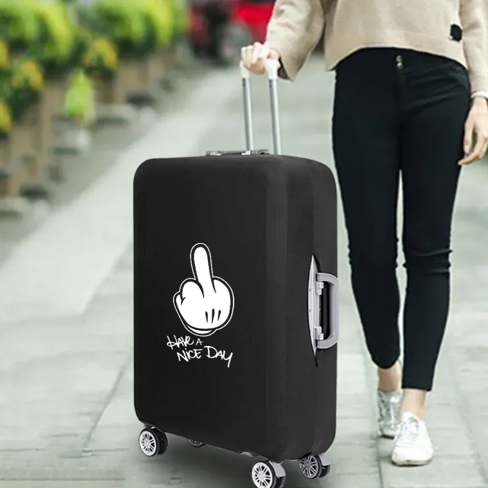 housse de valise essentielle de voyage à la mode, impression drôle pour accessoires de voyage de 18 à 32 pouces, sac de protection pour bagages à roulettes