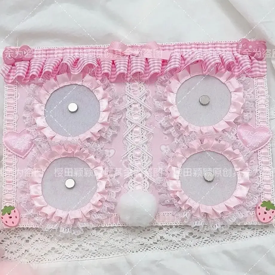 planche ita finition rose, style peluche mignon, sac ita, organisateur de badges, planche d'organisation de badges, accessoires itabag