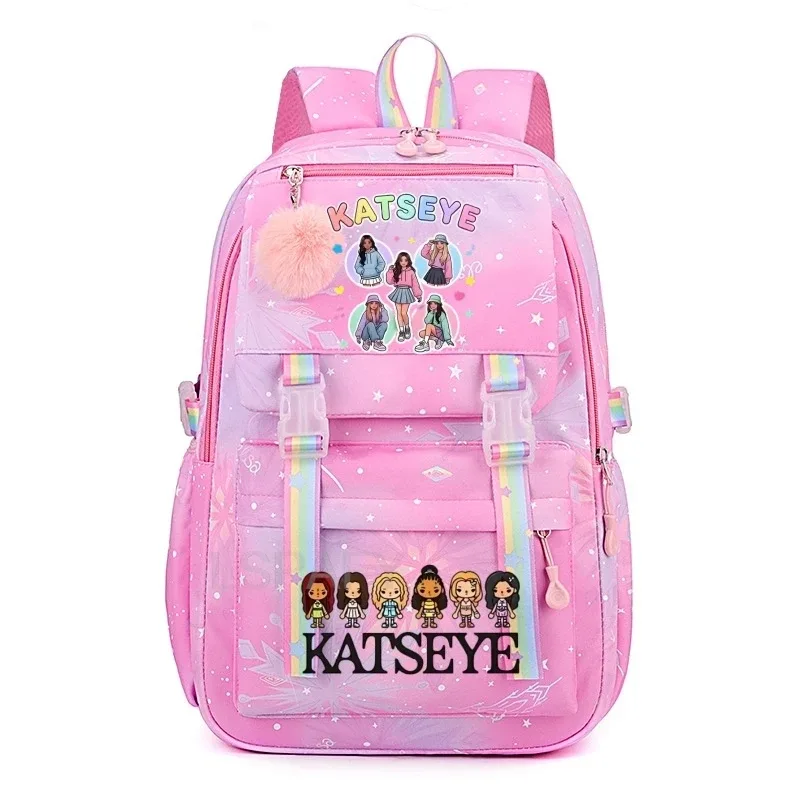 sacs d'école pour filles, sac à dos kpop katseye, sacs d'école décontractés à la mode pour adolescents, sac à dos léger pour étudiantes, sac à dos de voyage pour femmes