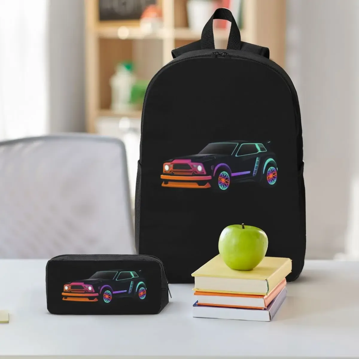 sac à dos rocket league fennec pour étudiants, garçons et filles, sac d'école, sac à bandoulière pour ordinateur portable, sac à déjeuner isotherme, trousse à crayons, 3 pièces