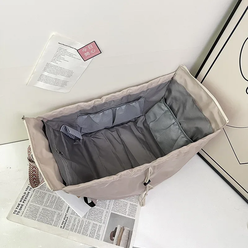 sac à dos imperméable résistant à l'usure, avec poches latérales à cordon de serrage, compartiment de rangement, sac d'extérieur