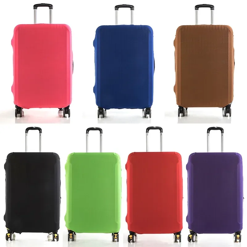 Housse de protection pour bagages, couleur unie, adaptée aux valises de 18 à 28 pouces