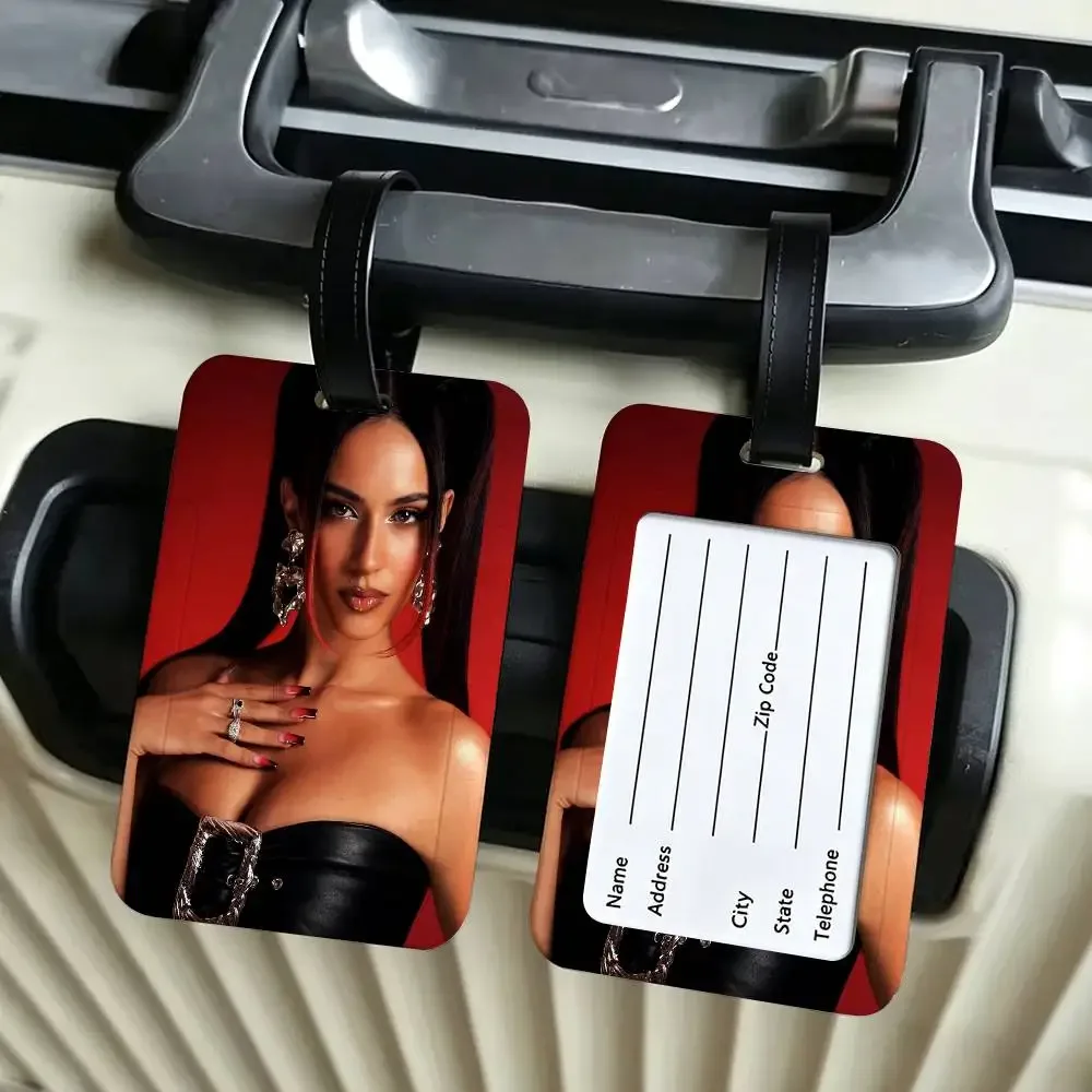 étiquette d'identification de bagage en pvc classique kylie cantrall, porte-carte anti-perte, étiquette nominative pour valise de voyage