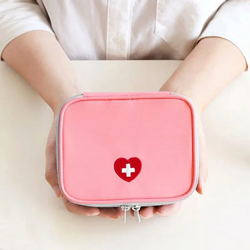 mini sac à médicaments portable pratique, trousse de premiers soins de voyage, trousses d'urgence médicale, trousse de rangement de pilules domestiques en plein air