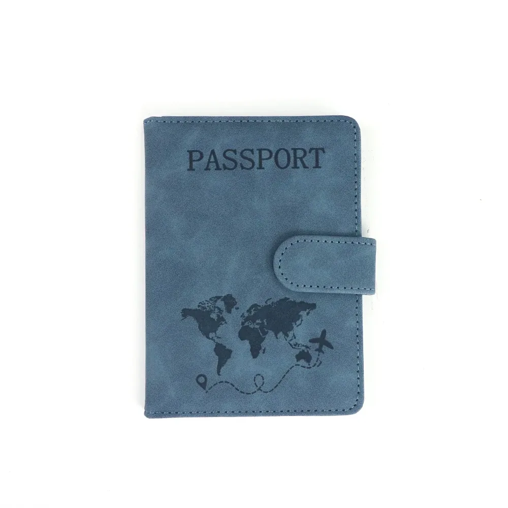 étui de transport multifonctionnel personnalisé en pu avec fermeture magnétique rfid pour passeport, carte sim, carte, billet, organiseur de documents