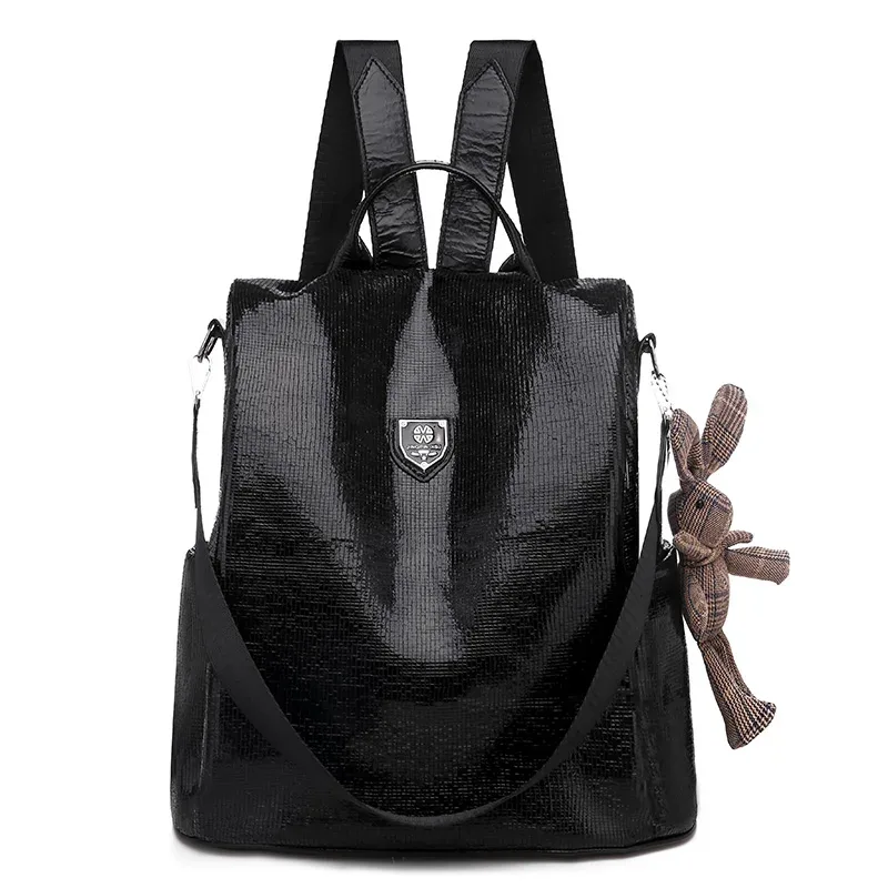 sacs à dos antivol en cuir souple pour femmes, sacs d'école de voyage de grande capacité, sac à dos décontractés à la mode, 2024