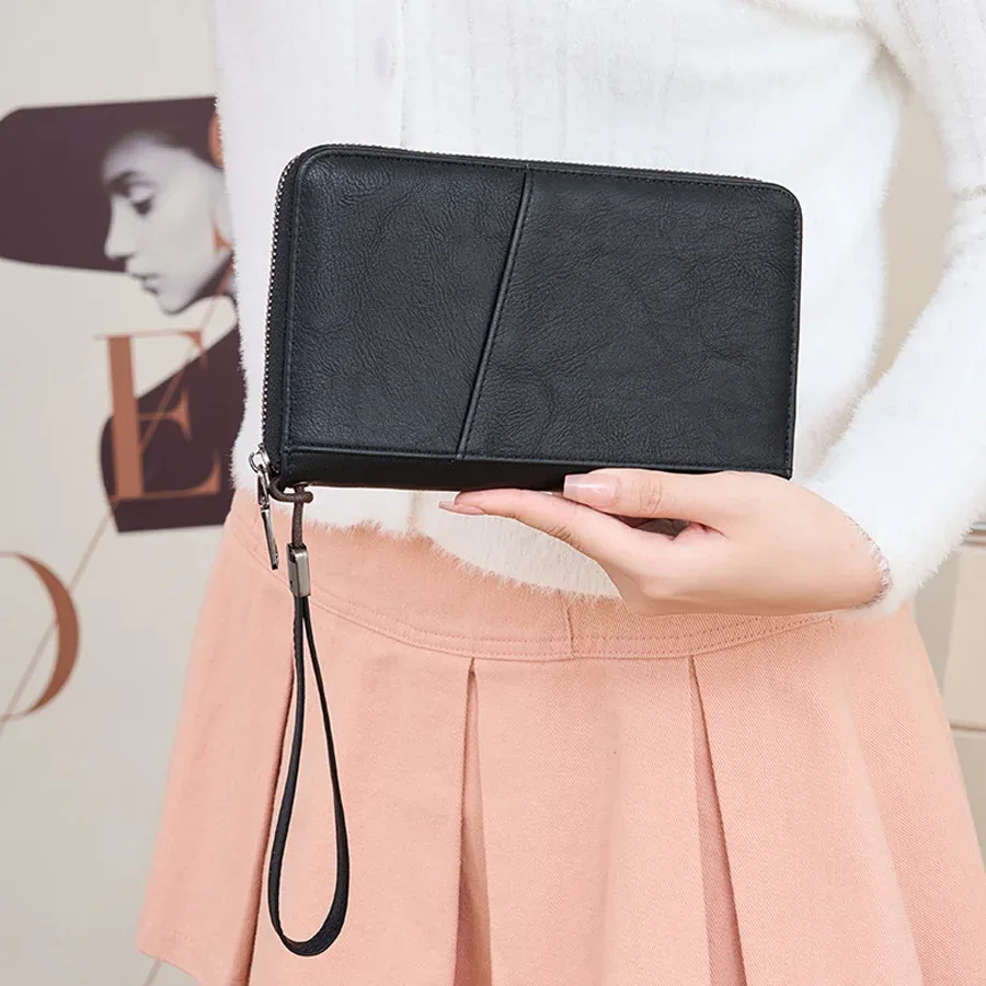 porte-passeport avec fermeture à glissière, protection rfid, étui de rangement pour documents de voyage multi-poches noir, portefeuille en simili cuir xjm, 1 pièce