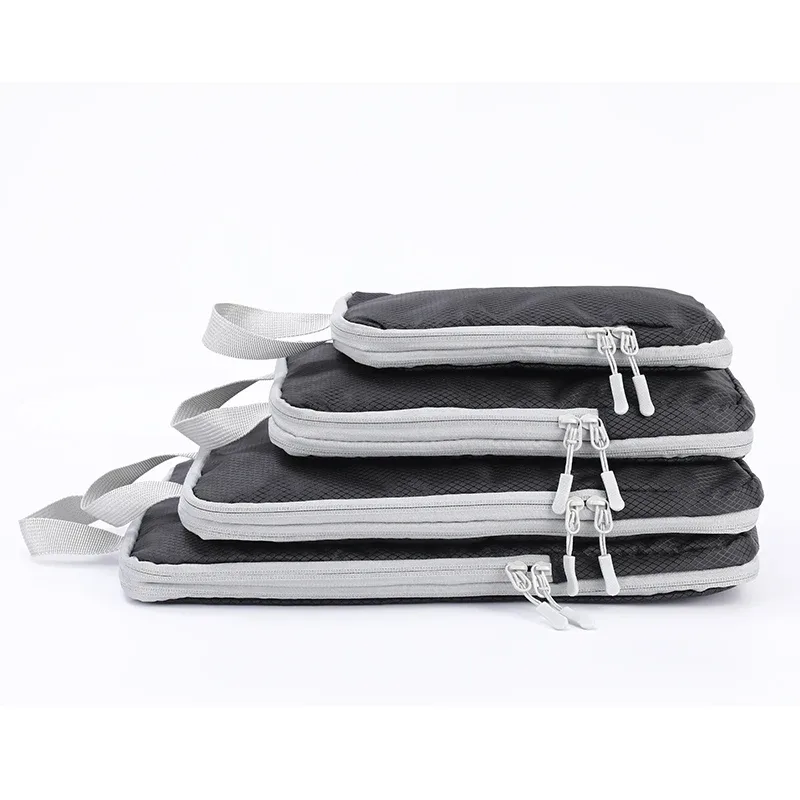 sac de rangement de voyage d'affaires compressible, ensemble de 4 pièces, sac de rangement vertical étanche multifonctionnel simple et à la mode