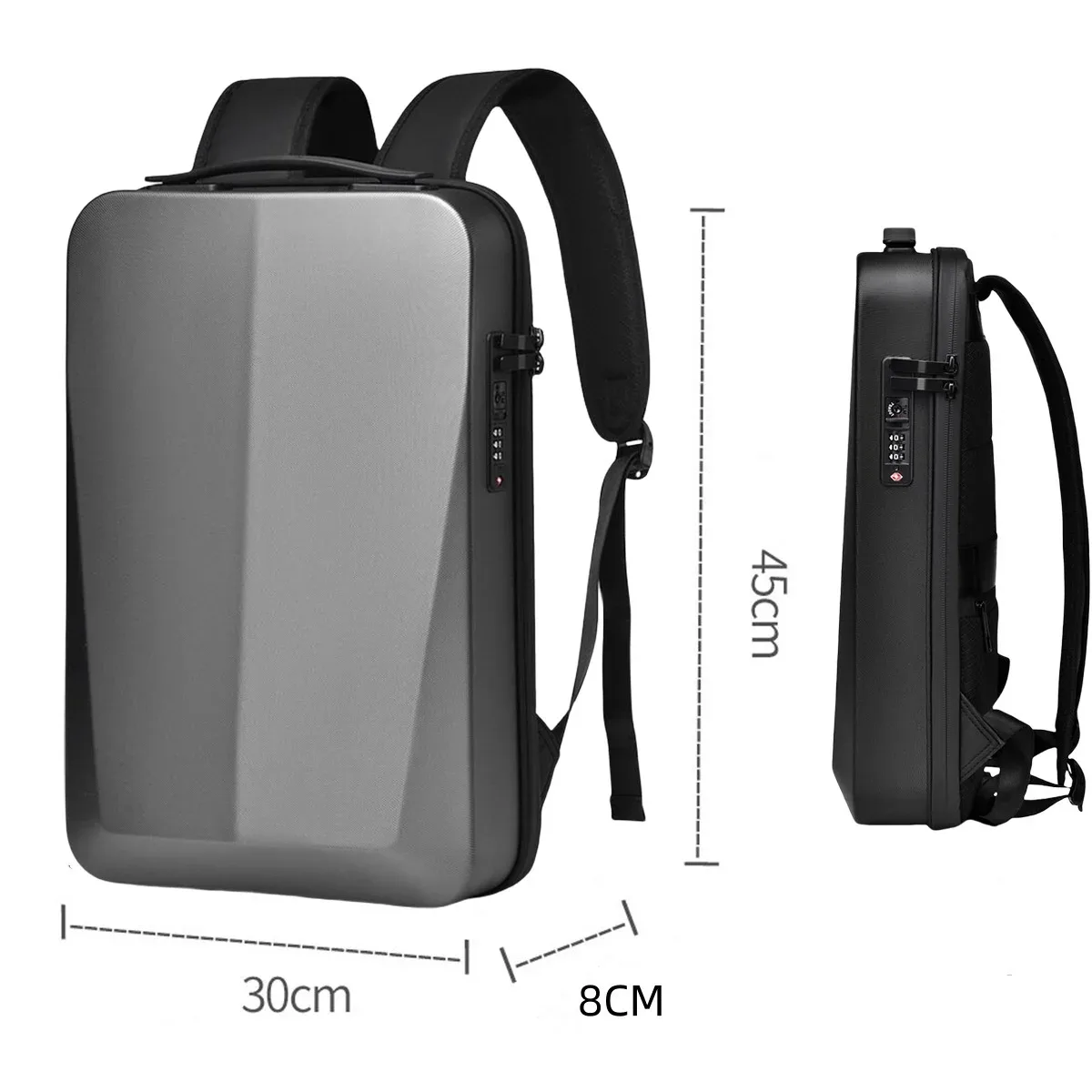 sac à dos étanche pour ordinateur portable 15.6 /17 pouces pour hommes, sac de jeu à coque rigide extensible, antivol tsa, chargeur usb, sacs de voyage d'affaires
