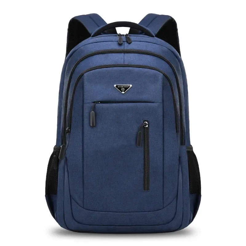 sac à dos de grande capacité pour hommes, sacs à dos pour ordinateur portable 15.6 oxford noir solide, sacs de lycée pour adolescents, collège garçon, sac à dos pour étudiant