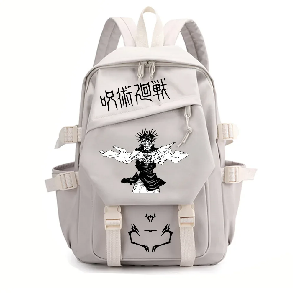 sac à dos d'école anime jujutsu kaisen pour garçon et fille, léger, avec fermoir, pour voyage et études, sac à dos double épaule pour ordinateur portable