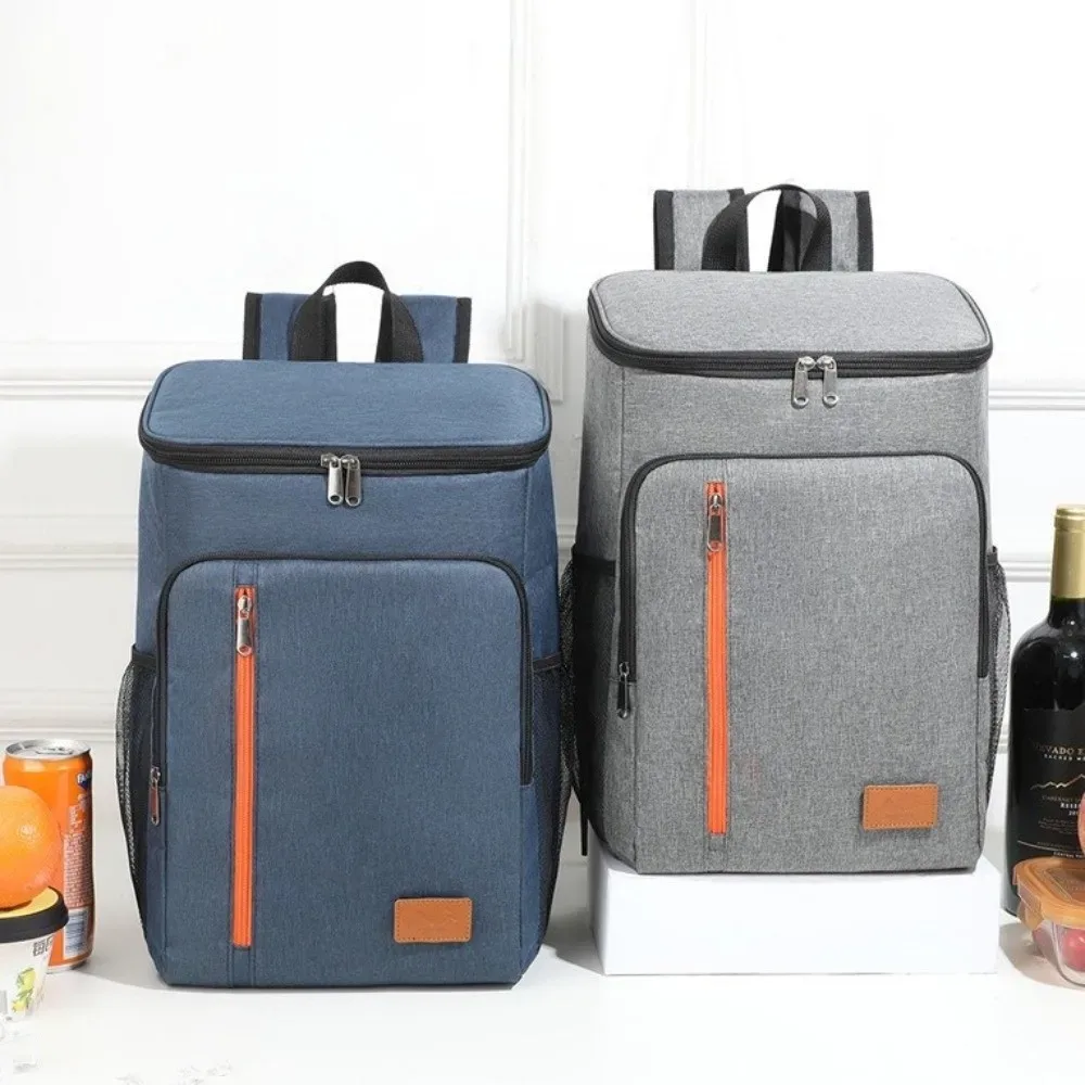 sac à dos isotherme en tissu oxford, double bandoulière, sac repas thermique portable, sac isotherme épais et tendance de grande capacité