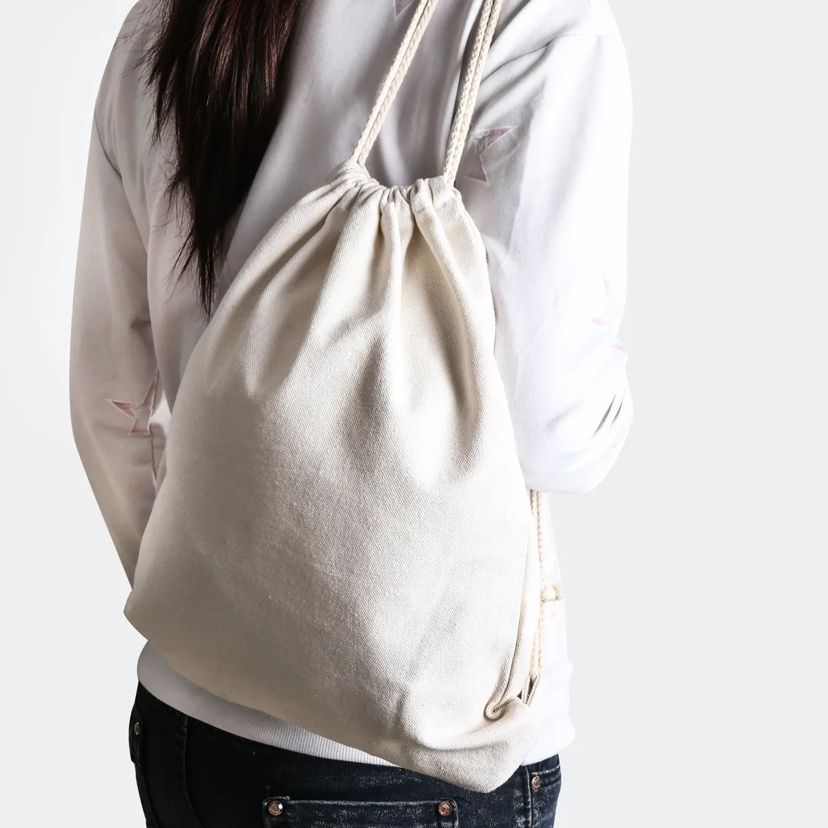 sac en toile avec cordon de serrage, sacs en toile blanche pour emballage cadeau, pochette réutilisable, organisateur d'objets divers pour la maison, sacs anti-poussière