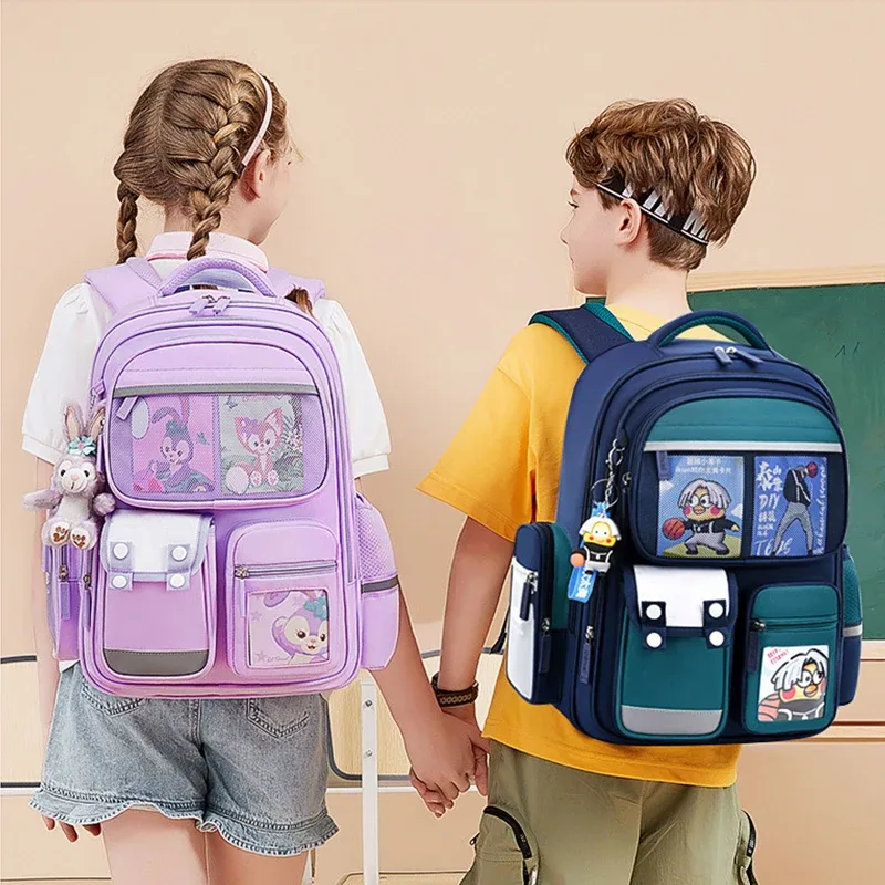 sac à dos d'école primaire pour garçon et fille, cartable de dessin animé pour écolier de 1 à 6 ans, nouvelle collection