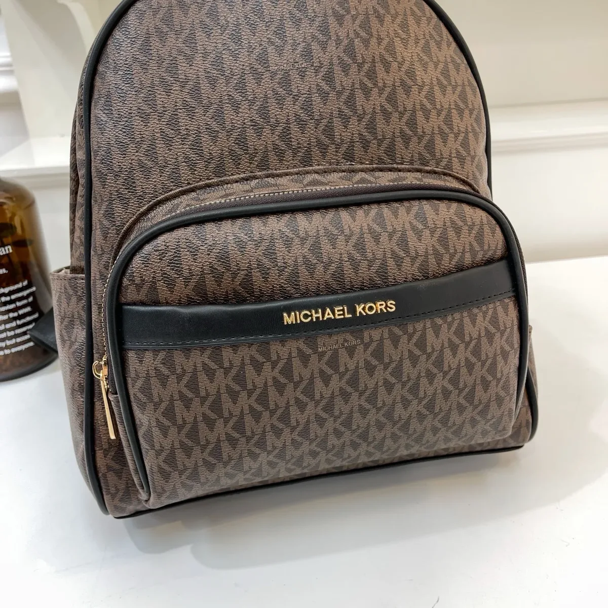Sac à dos de loisirs tendance pour femmes MicMichael Kors, sac à dos multifonctionnel de voyage et de vacances avec imprimé de lettres classiques MK.