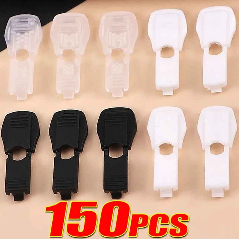 150 pièces fermeture éclair tirer cordon verrouillage extrémités bouchon zip clips corde boucle sac à dos vêtements de sport lacet paracorde lanière bricolage accessoires