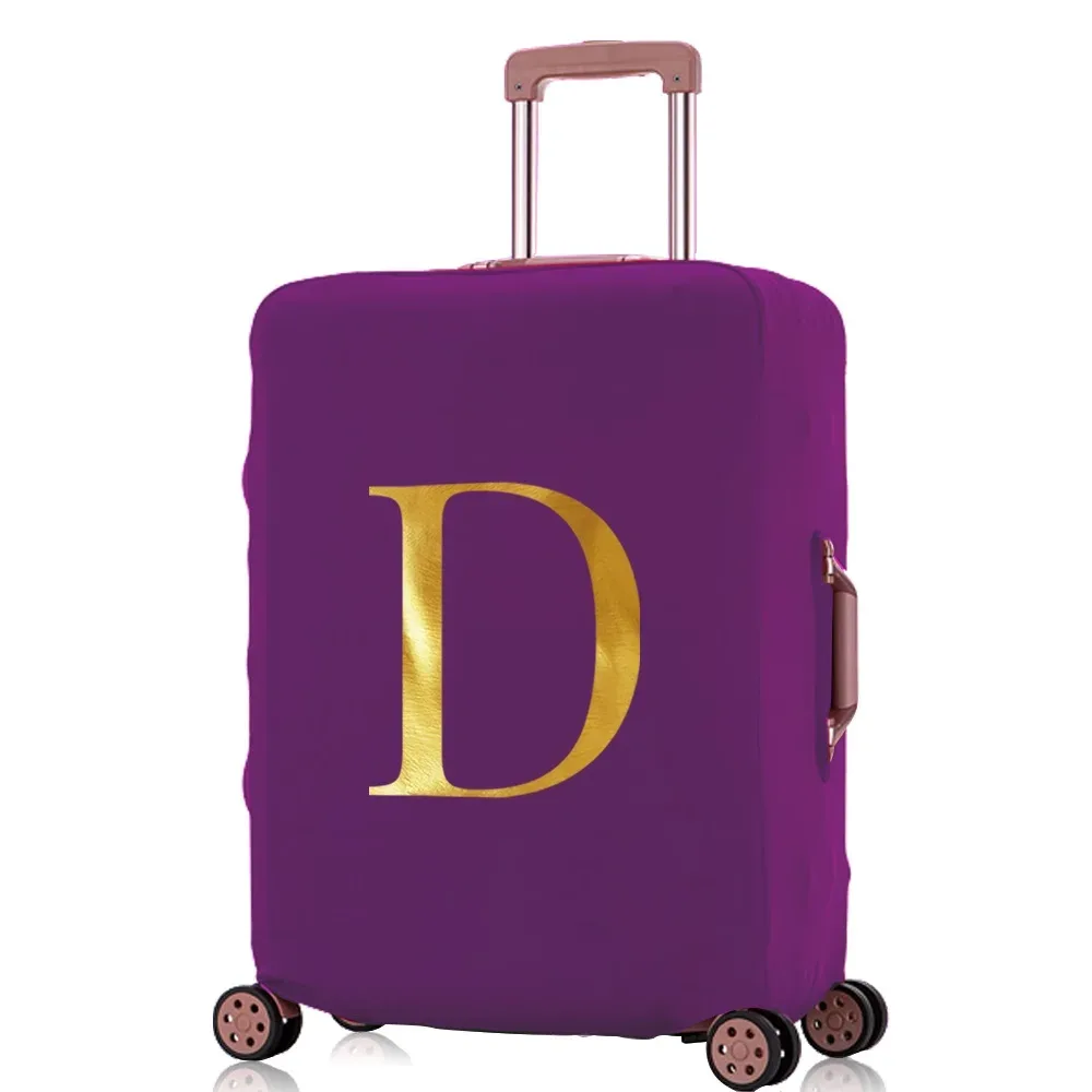 juste anti-poussière pour valise de voyage, housse de protection pour bagages, valise à roulettes de 18 à 28 pouces, série initiales imprimées, accessoires de voyage