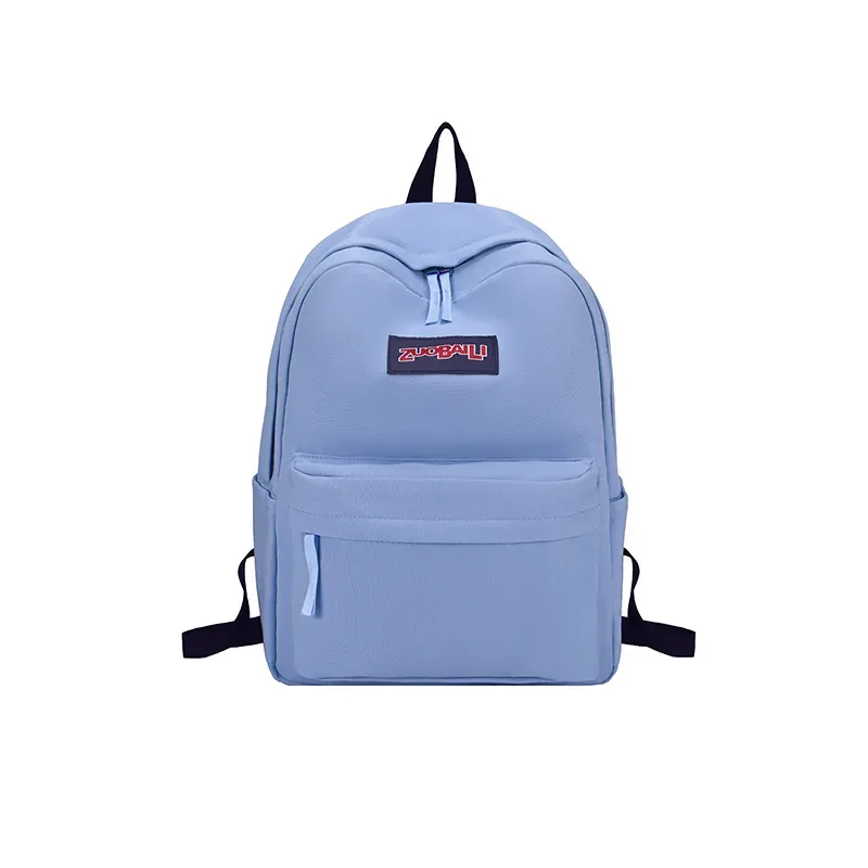 sac à dos de voyage décontracté pour l'extérieur, léger, résistant à l'usure, grande capacité, sac à double bandoulière, style simple, en tissu oxford, pour étudiants