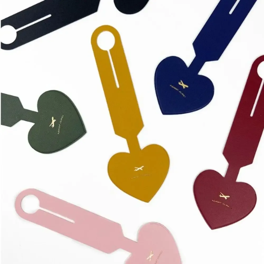 étiquette de valise d'avion en forme d'amour, étiquette de bagage en pu, accessoires de voyage, étiquette d'adresse, étiquettes de nom de bagage, carte d'embarquement