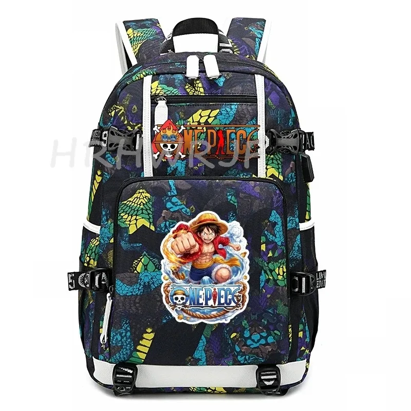 sac à dos one piece monkey d luffy, simple, grande capacité, pour le sport, les voyages, les loisirs, l'école, pour ordinateur portable, unisexe, mochila de voyage