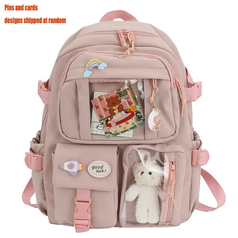 mignon femmes sacs à dos étanche multi-poches en nylon école sac à dos pour étudiant femme filles kawaii ordinateur portable livre pack mochilas