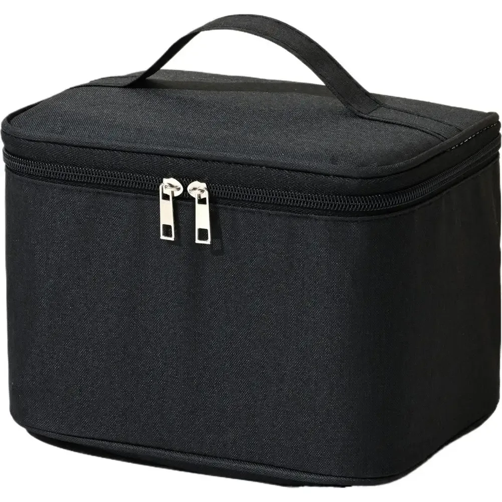 trousse de toilette double couche grande capacité pour voyage, pochette de lavage imperméable en tissu oxford, sac de rangement cosmétique portable