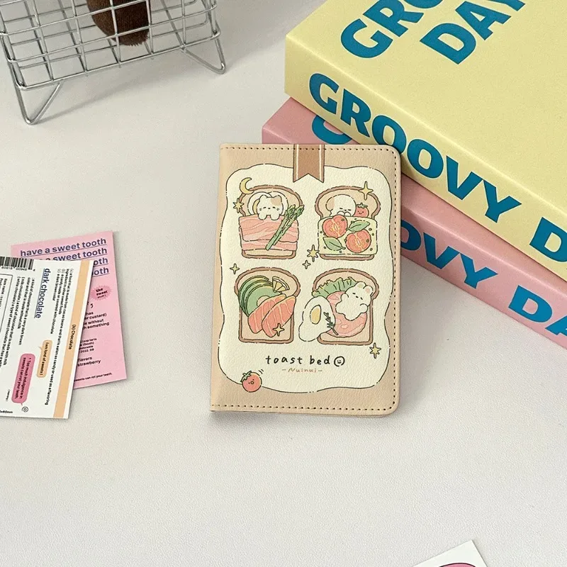porte-passeport en forme de lapin de dessin animé en cuir pu, porte-cartes multifonction, étanche, couverture légère, voyage en plein air