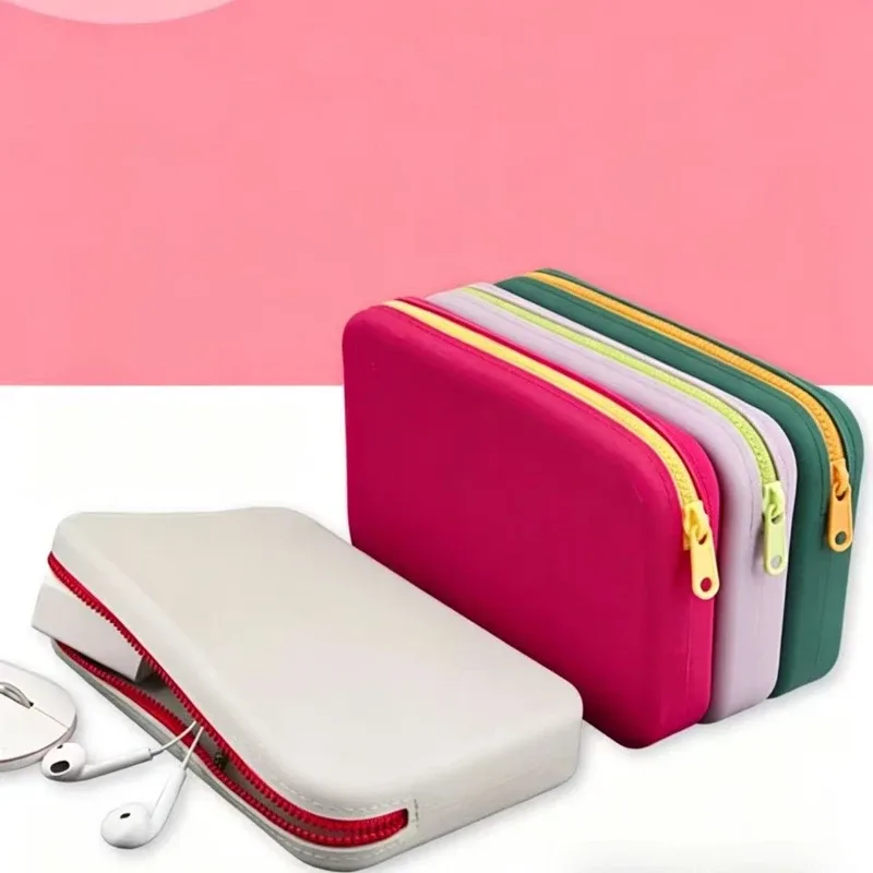 boîte de rangement numérique multifonctionnelle pour la maison et les voyages, sac de rangement cosmétique carré de grande capacité pour femmes