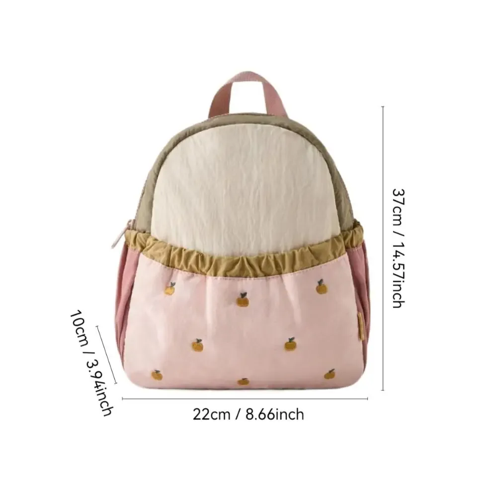 sac à dos portable little apple, sac d'école grande capacité, léger, brodé, sac à main
