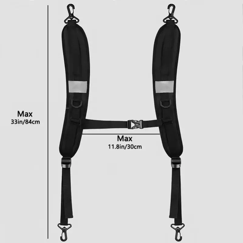 sangles d'épaule réglables pour sac à dos avec bandes réfléchissantes et boucle de poitrine antidérapante pour la randonnée, les trajets quotidiens, l'école et les activités de plein air