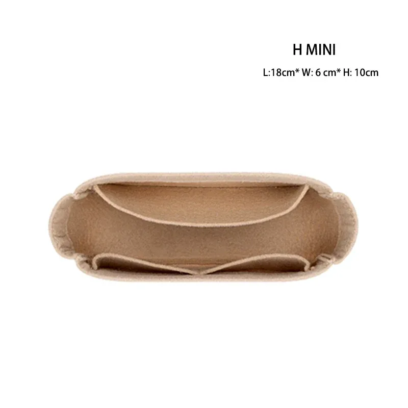 sac à main en feutre pour femmes, organisateur de cosmétiques, adapté pour h lindy mini 26 30 34, pochette intérieure à fermeture éclair, design de luxe