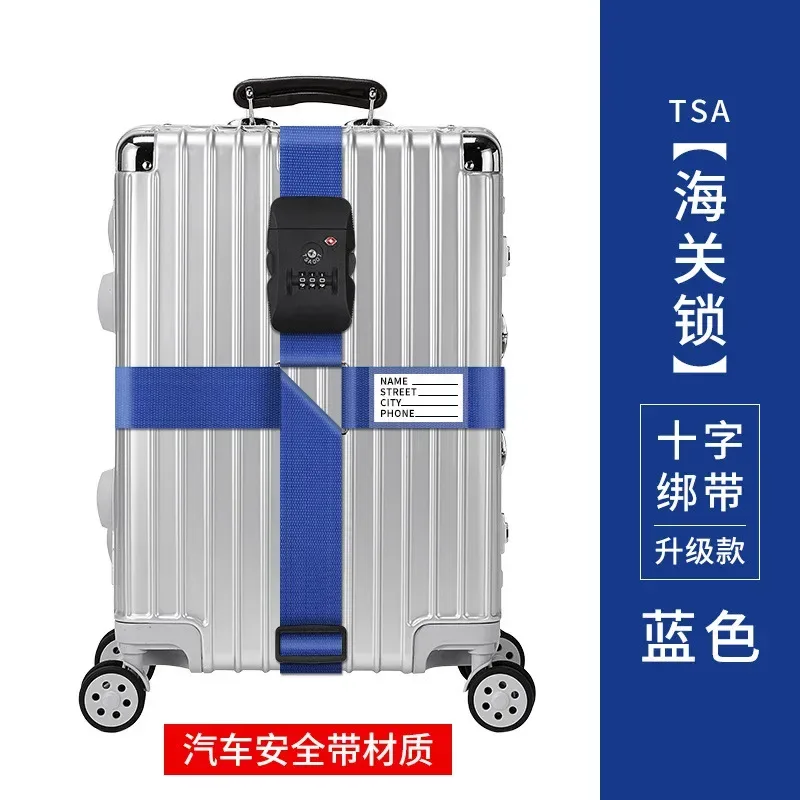 tsa-sangle de bagage de voyage réglable avec verrouillage par mot de passe, ceinture d'emballage, verrouillage sécurisé des bagages, antivol