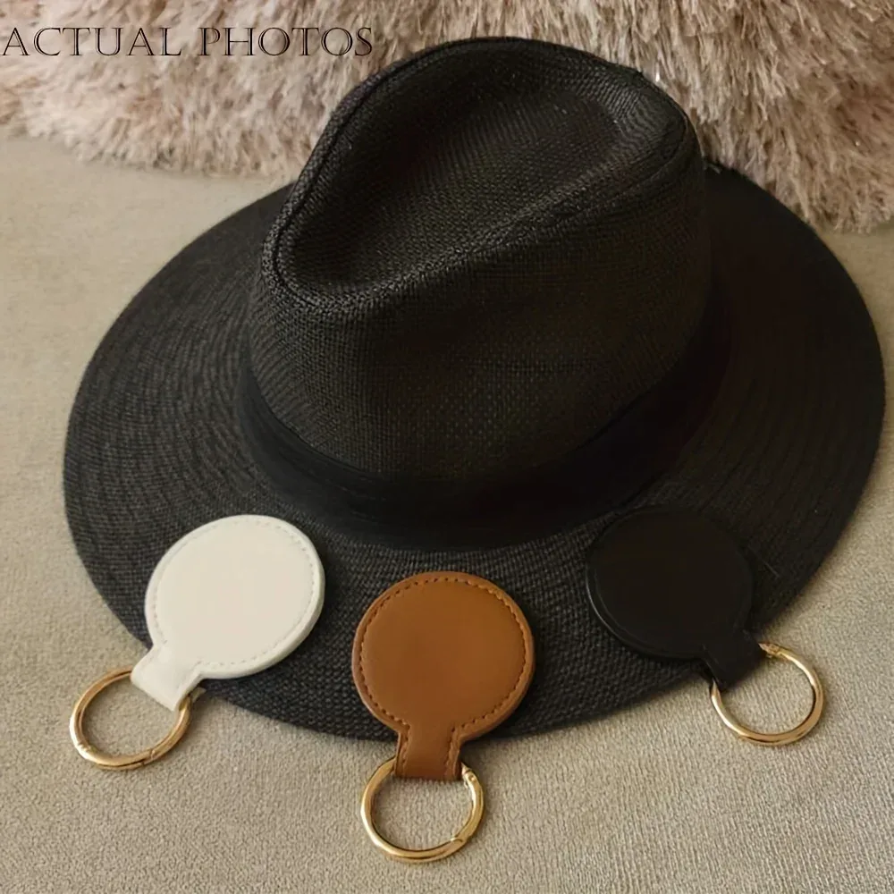 clip magnétique pour chapeau, 1 pièce, support de chapeau pour sac à main, sac à dos, bagages, clip de maintien de chapeau en cuir pu, accessoires de sac de voyage