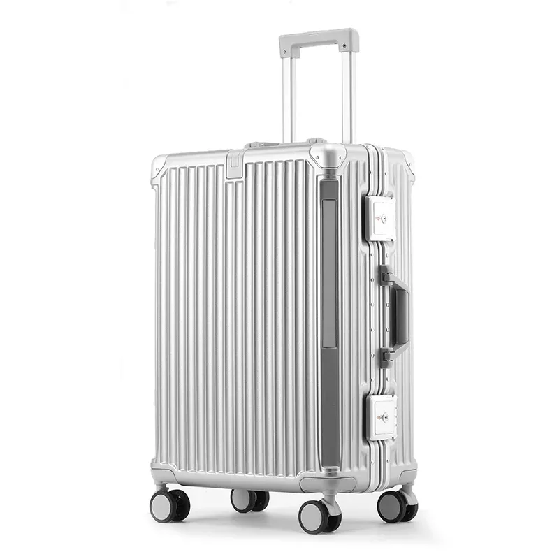 sushimu-valise de voyage pour hommes et femmes, bagage à main, cadre en aluminium pc, valise à roulettes, verrouillage par mot de passe tsa, 20, 24, 26
