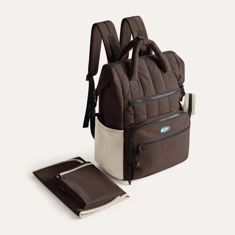 bagsmart sac à dos à couches étanche avec matelas à langer 25l mère sacs à dos à couches de grande capacité pour arrêter de sortie