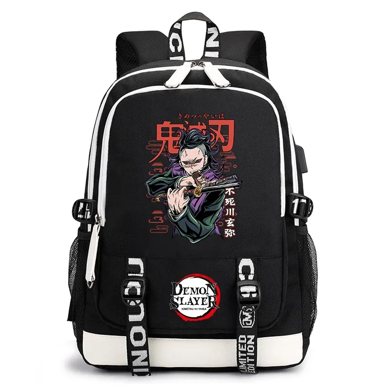 sac à dos demon slayer anime pour l'école, sac à dos léger avec port usb pour garçons, filles, enfants, étudiants