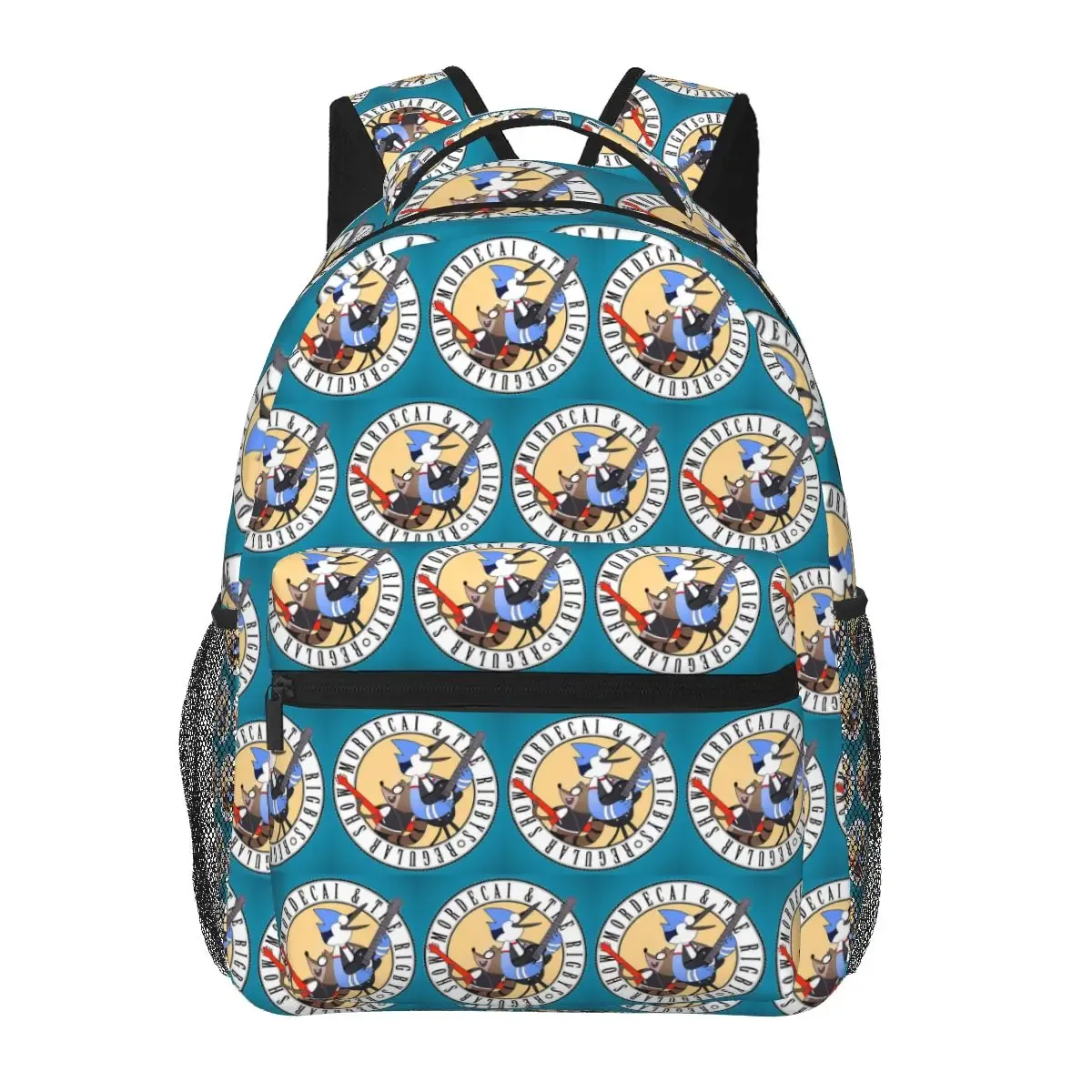mordecai and rigby regular show – sacs à dos graphiques avec personnages de dessins animés, cartable pour garçons et filles, sacs d'école, sac à dos de voyage, sac à bandoulière