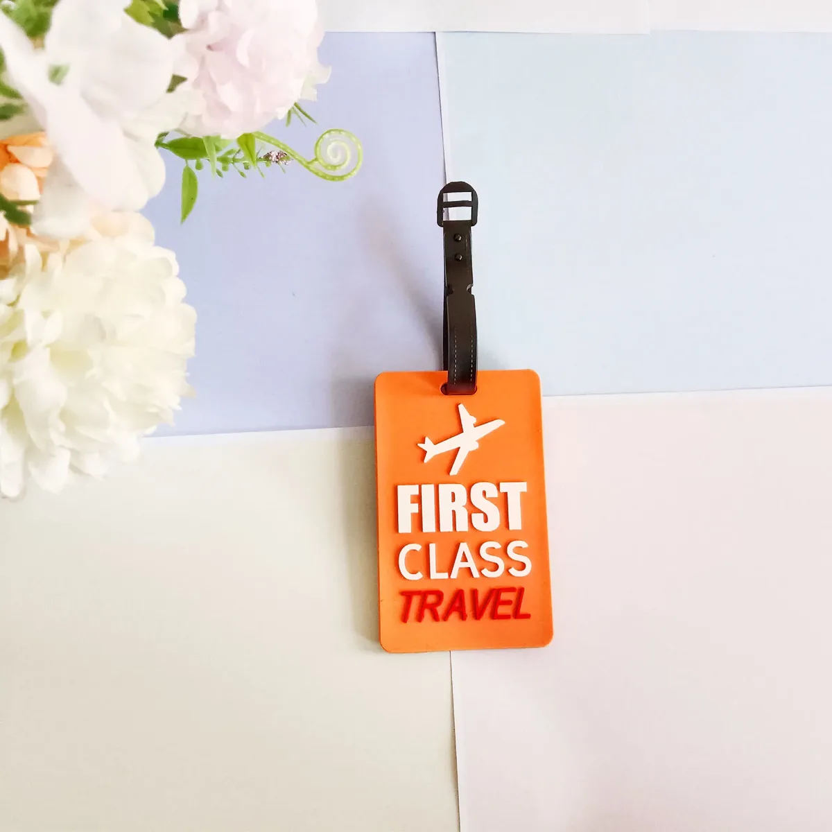 nouvelles étiquettes à bagages créatives en pvc – étiquettes d'identité pour carte d'embarquement, adresse, nom – étiquettes de valise mignonnes – accessoires de voyage