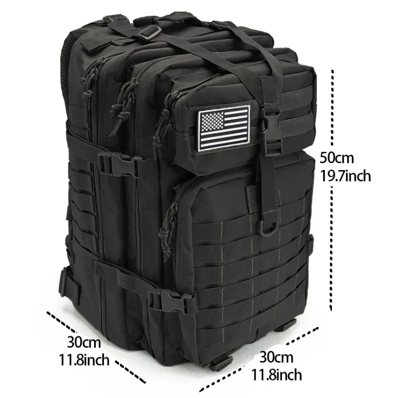 soldes saisonnières : sac à dos tactique 45l, sac d'assaut 3p avec système molle pour la randonnée, la chasse et la survie en plein air
