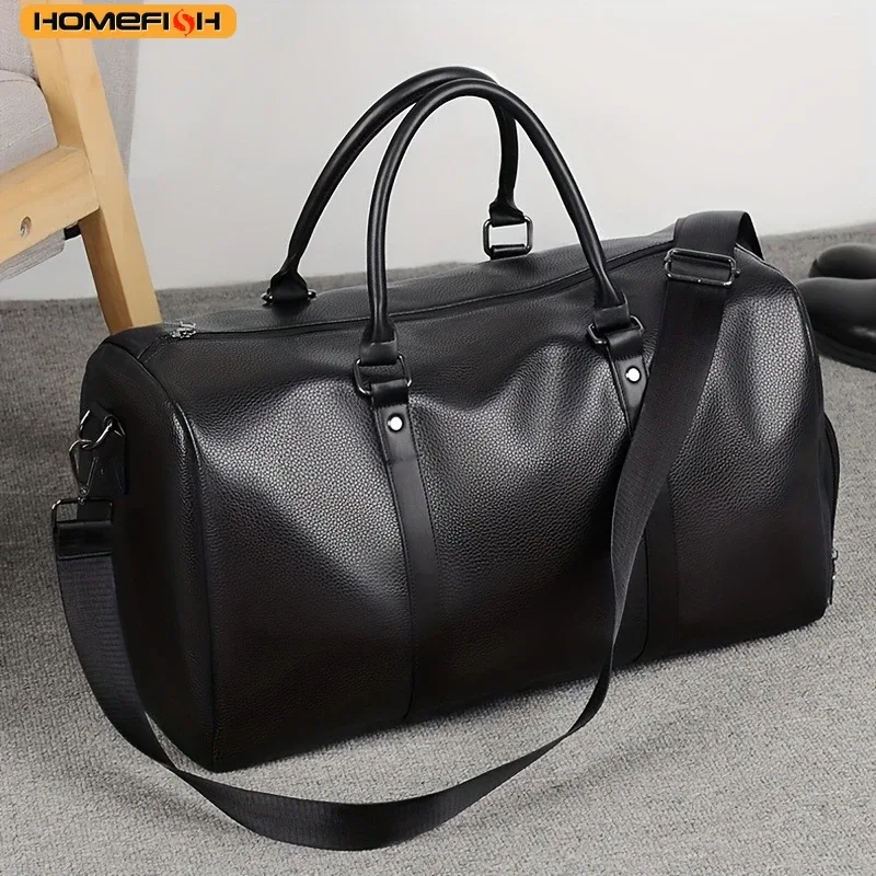 sac de sport imperméable homefish en pu, sac de voyage rétro de grande capacité pour l'entraînement à moto et 