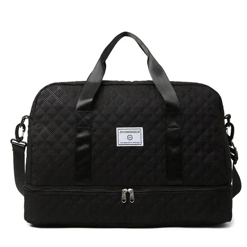 sac de voyage léger à motif losanges, sac de sport et de fitness de grande capacité, sac de week-end portable pour la nuit.